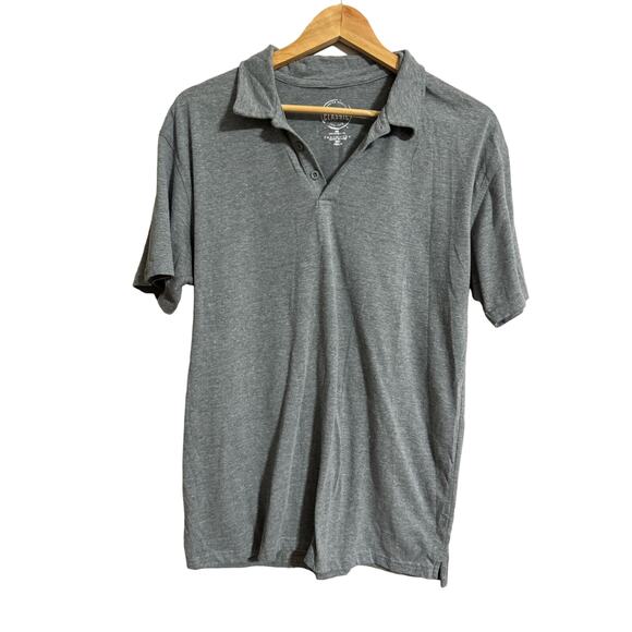 True Classic Vintage Gray Soft Polo Large - Picture 1 of 2